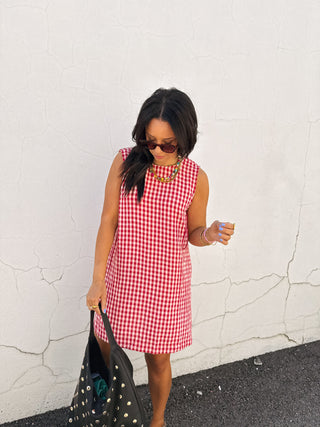heading south gingham dress
