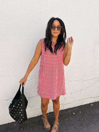 heading south gingham dress