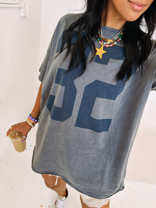 team etta graphic tee - navy