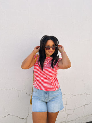 home run stripe tee