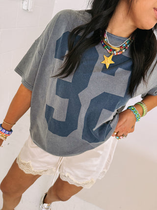 team etta graphic tee - navy