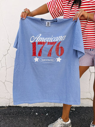 ETTA OG | land of the free 1776 graphic tee - denim