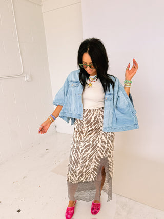 carried away denim cape jacket