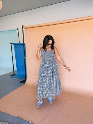 chickadee gingham dress