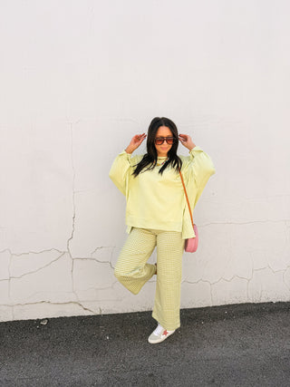 good news gingham pants - green