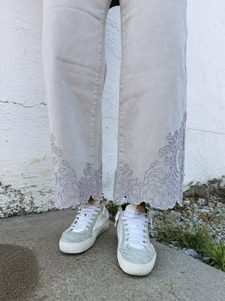 RISEN | rollin' stone lace jeans