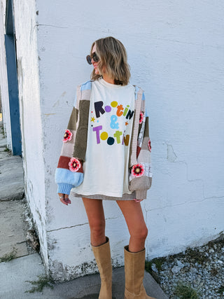 ETTA OG | rootin' and tootin' graphic tee - ivory / multicolor