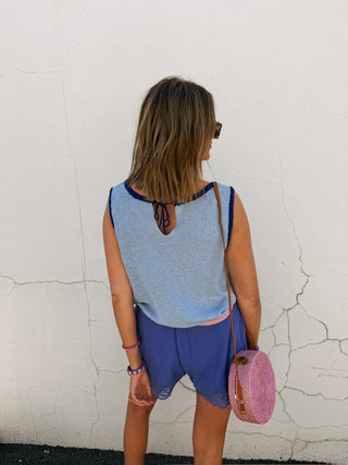 go fish beaded tank top