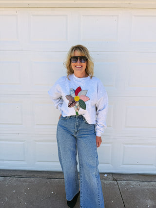 ETTA OG | quilted flower sweatshirt - each one is unique!