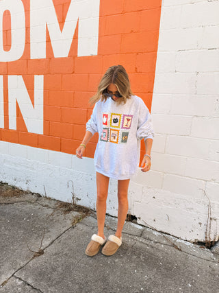 ETTA OG | halloween stamps sweatshirt - ash