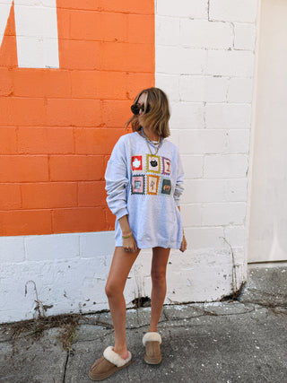ETTA OG | halloween stamps sweatshirt - ash