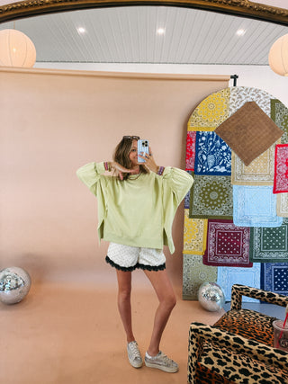 sweet nothing pullover top - moss
