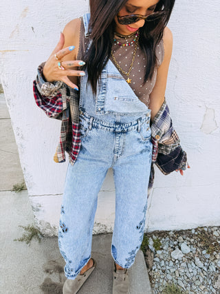 azalea eyelet barrel overalls