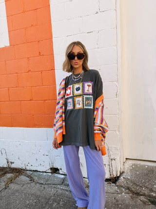 ETTA OG | halloween stamps graphic tee - charcoal
