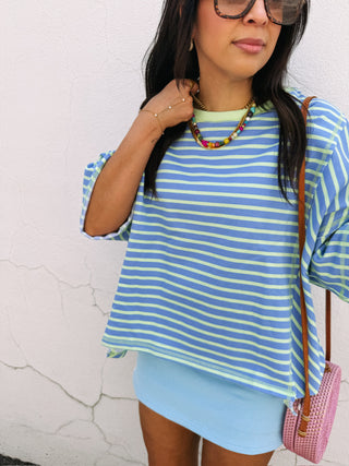 deeper well oversized stripe top