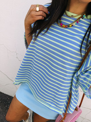 deeper well oversized stripe top