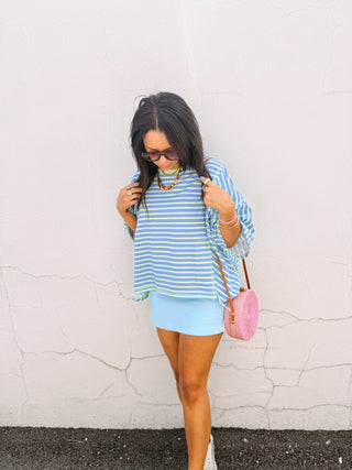 deeper well oversized stripe top