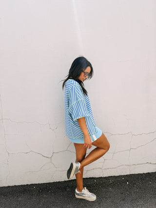 deeper well oversized stripe top