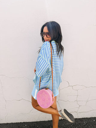 deeper well oversized stripe top