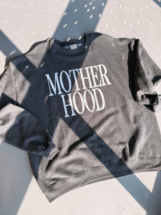 ETTA OG | motherhood sweatshirt - charcoal / white