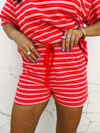 jump in the line shorts - pink / red