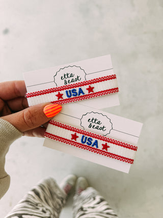 ETTA OG | USA embroidered bracelet