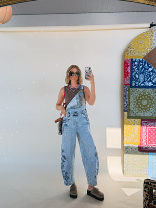 azalea eyelet barrel overalls