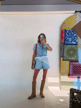 roadrunner denim romper
