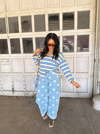 calypso polka dot jeans