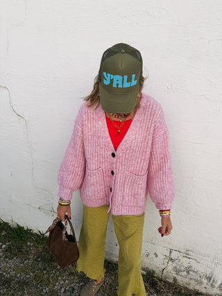 cherry blossom chunky cardigan