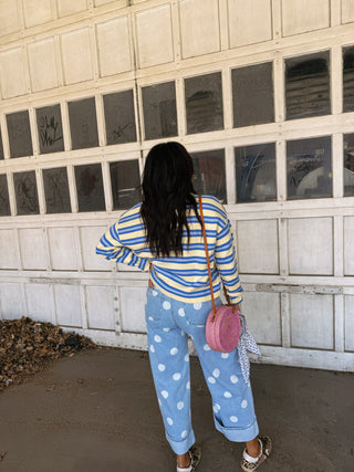 calypso polka dot jeans
