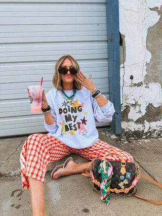 ETTA OG | doing my best star sweatshirt - ash