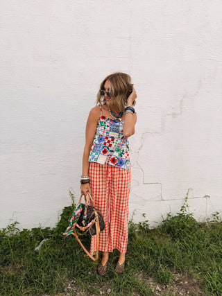 azolla floral tank top