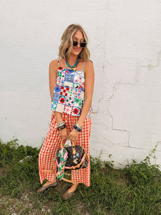 azolla floral tank top
