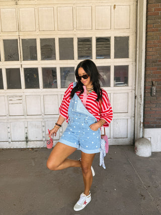 raspberry button sweater