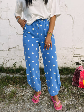 tidal wave polka dot pants