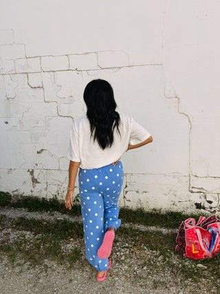 tidal wave polka dot pants