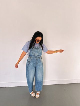 superfly overalls - light denim
