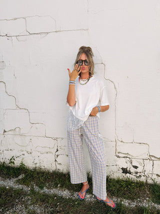 poker face lace tee - white