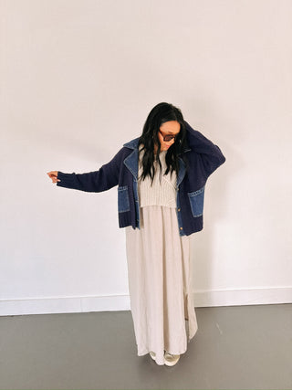 blue jean baby sweater jacket