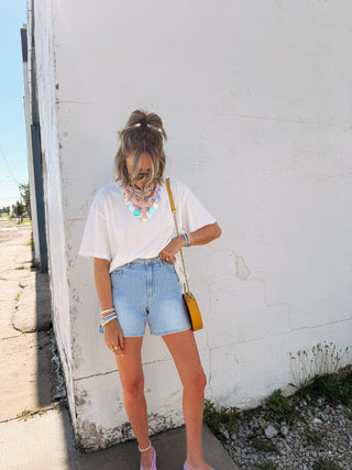 jbd | aloha light wash shorts