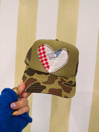 HANDMADE | heart trucker hat #3
