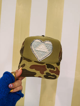 HANDMADE | heart trucker hat #5