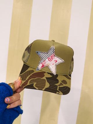 HANDMADE | star trucker hat #4