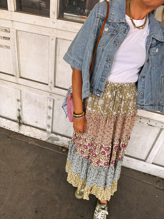 stevie floral maxi skirt
