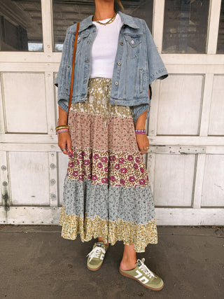 stevie floral maxi skirt