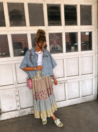 stevie floral maxi skirt