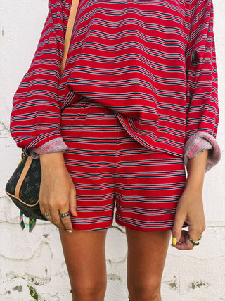 in between two piece set - red / navy
