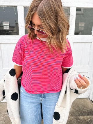 give me love striped tee