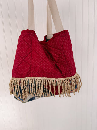 HANDMADE | autumn barn quilt tote bag #2